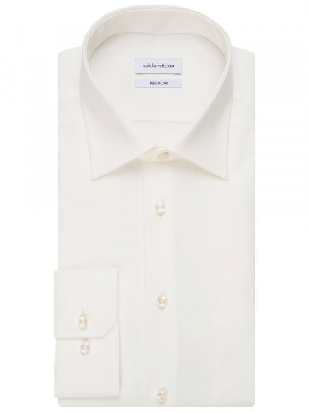 SEIDENSTICKER Regular Fit Hemd Hellbeige Business Kent Popeline - Ansicht 4