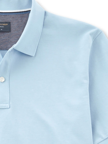 OLYMP Poloshirt Hellblau Piqué